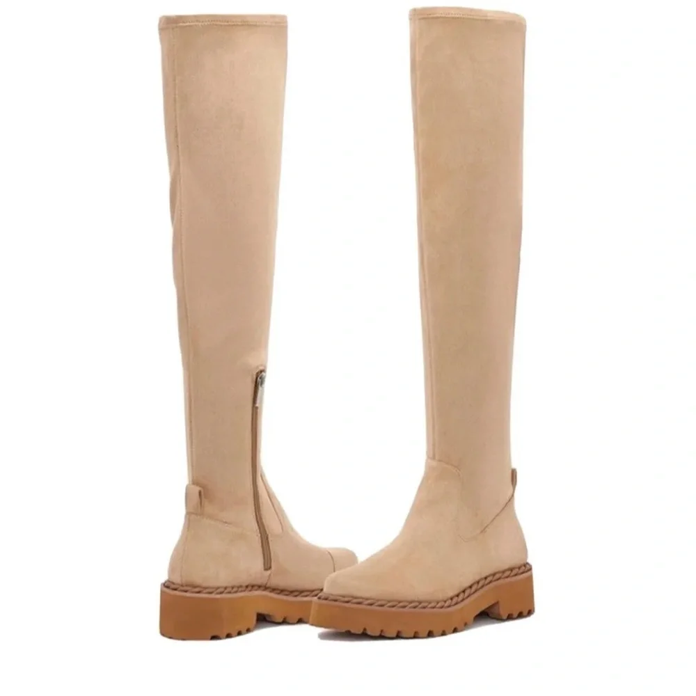 VINCE CAMUTO MELLEYA OVER THE KNEE BOOT TAN 9.5 MEDIUM NEW